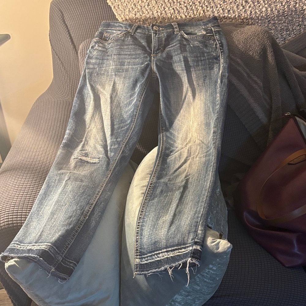 Casual Distressed Boyfriend Jeans